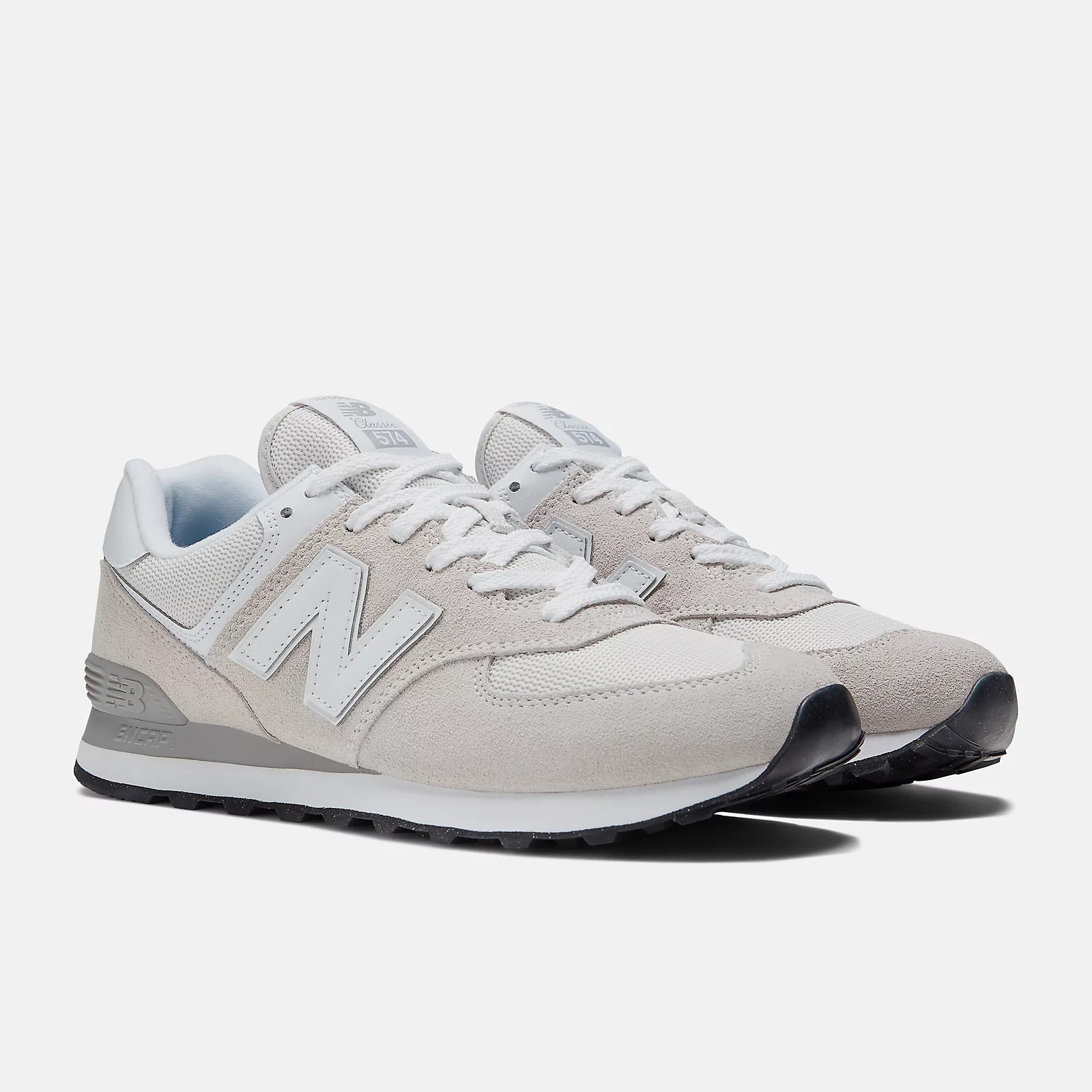 Women's Wide Fit New Balance  ML574EVW Running Trainers - Exclusive - Nimbus Cloud/White ENCAP